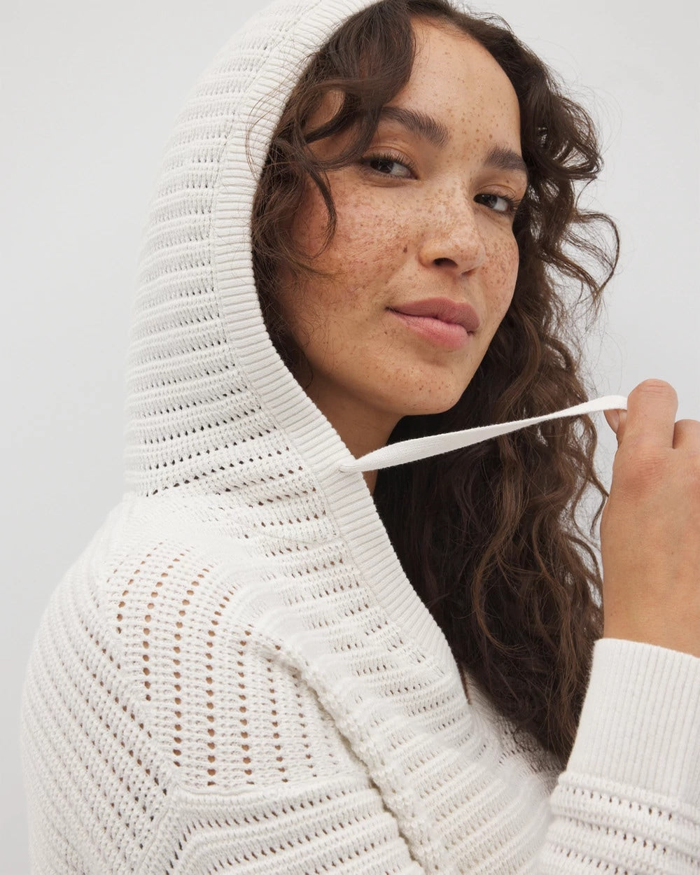 Soma Cotton Open Stitch Hoodie