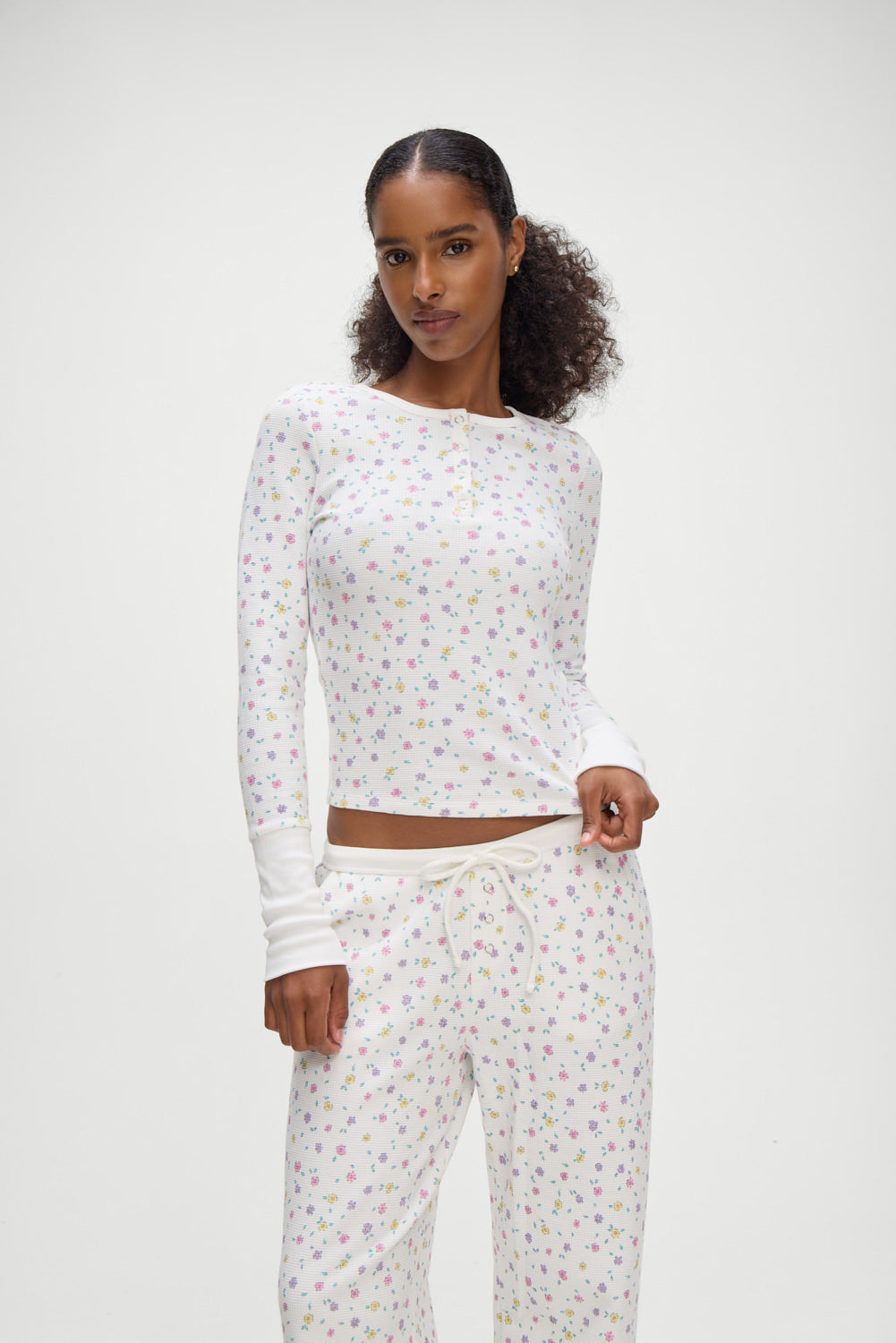 Frankies Bikinis sale Nate Long Sleeve Thermal Shirt - Picnic Blanket
