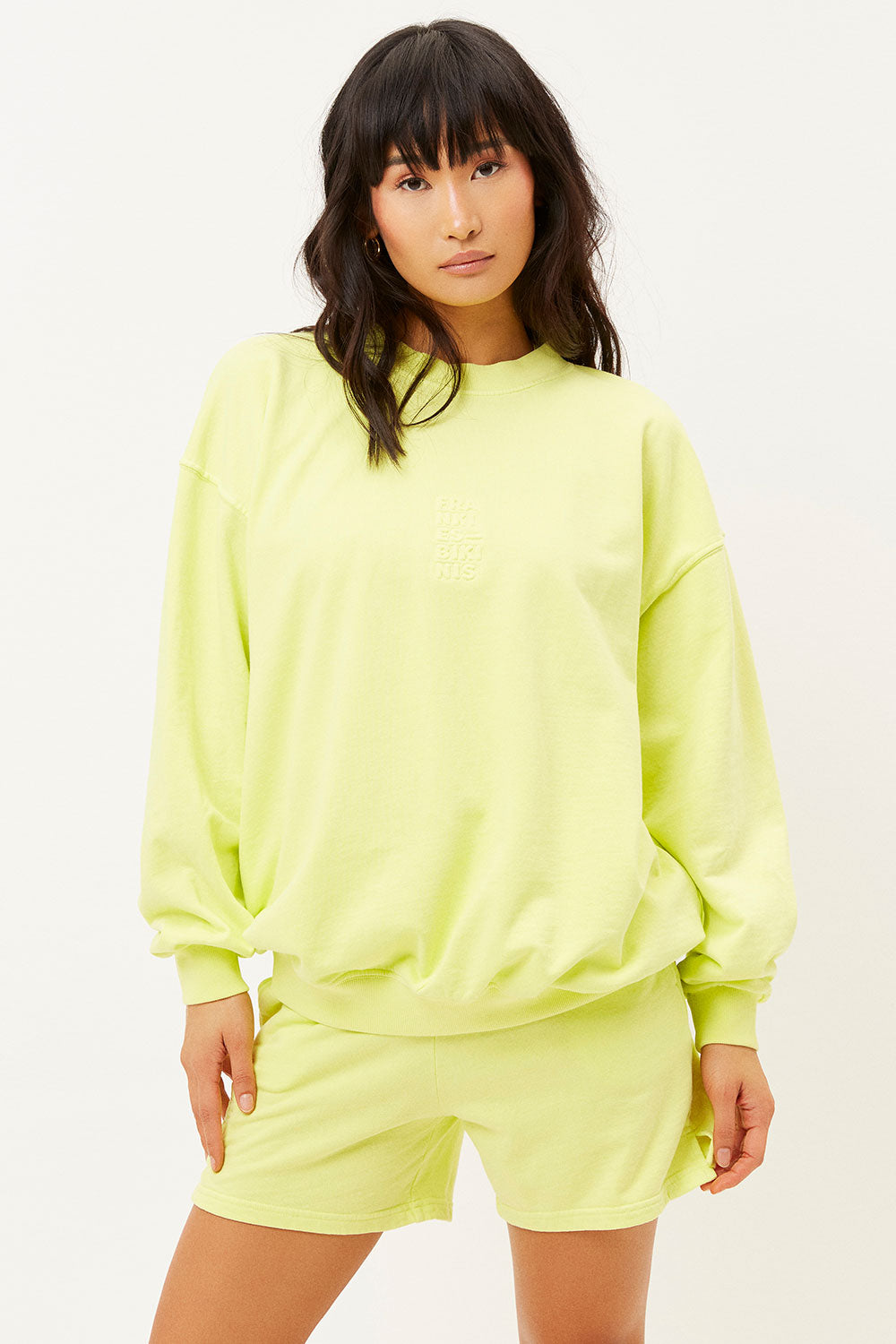 Frankies Bikinis sale Bennie Oversized Crewneck Sweatshirt - Lemonade