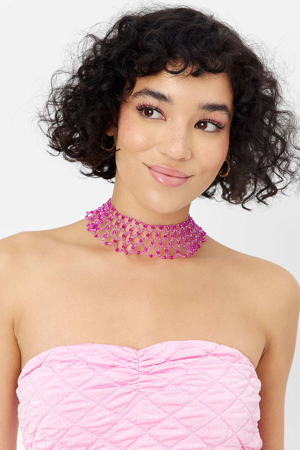 Frankies Bikinis sale Ocean Drip Necklace - Baby Pink