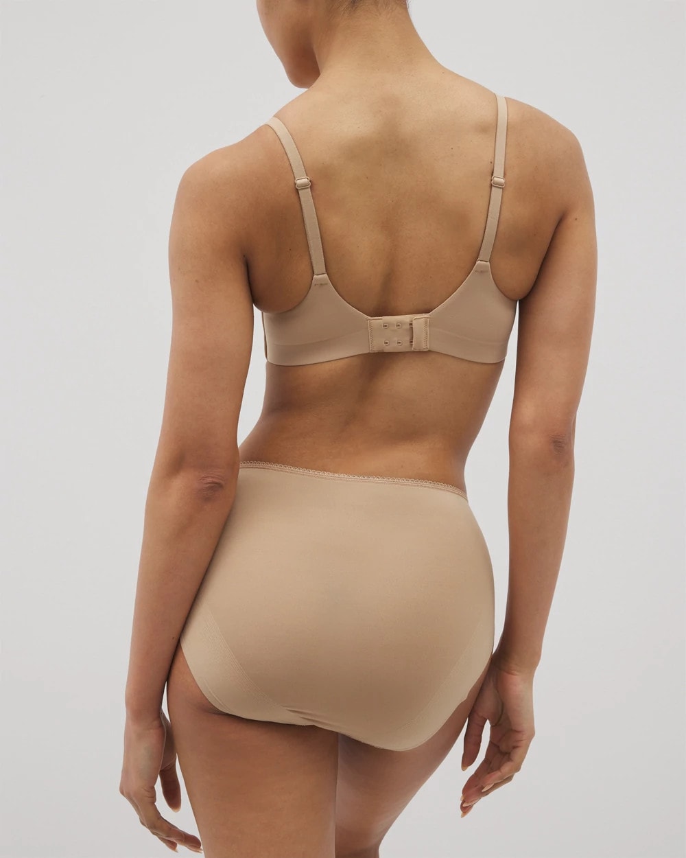 Soma Vanishing Edge Microfiber Modern Brief Panty with Lace