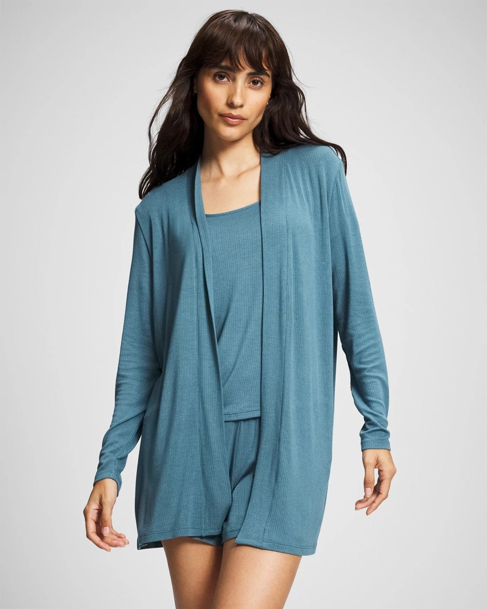 Soma Lightweight Rib Knit Long Sleeve Wrap