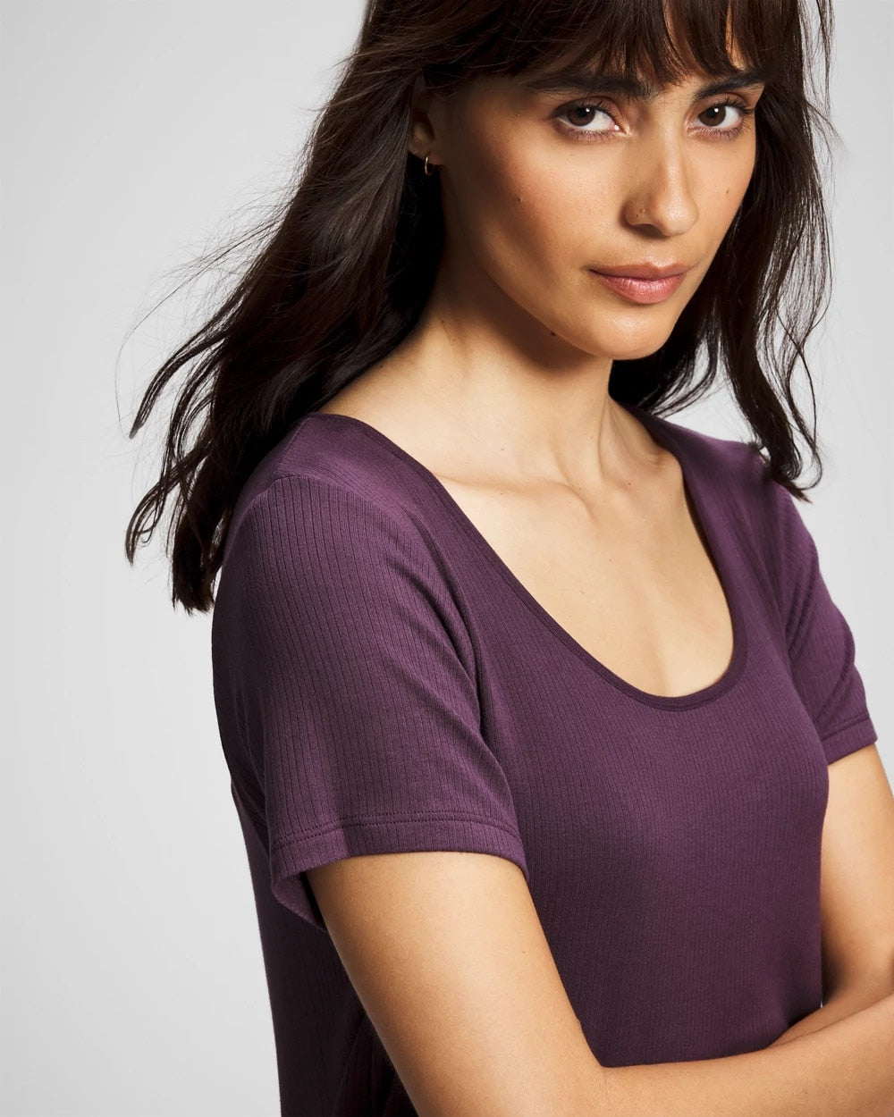 Soma Lightweight Rib Knit Short Sleeve Pajama Tee