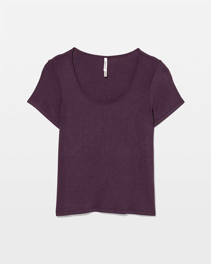 Soma Lightweight Rib Knit Short Sleeve Pajama Tee