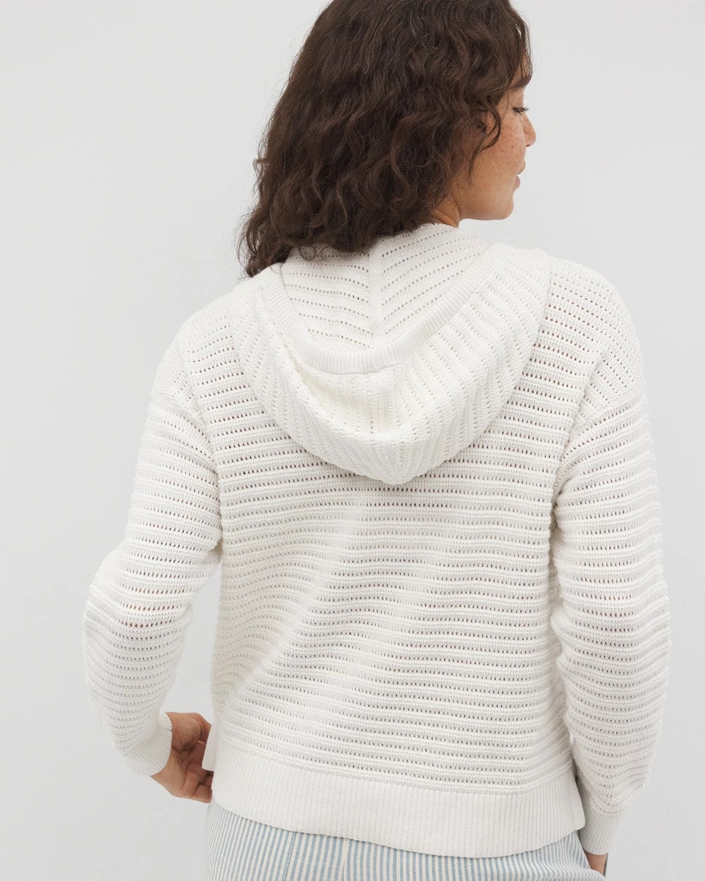 Soma Cotton Open Stitch Hoodie