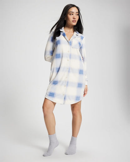 Soma Long-Sleeve Notch Collar Sleepshirt