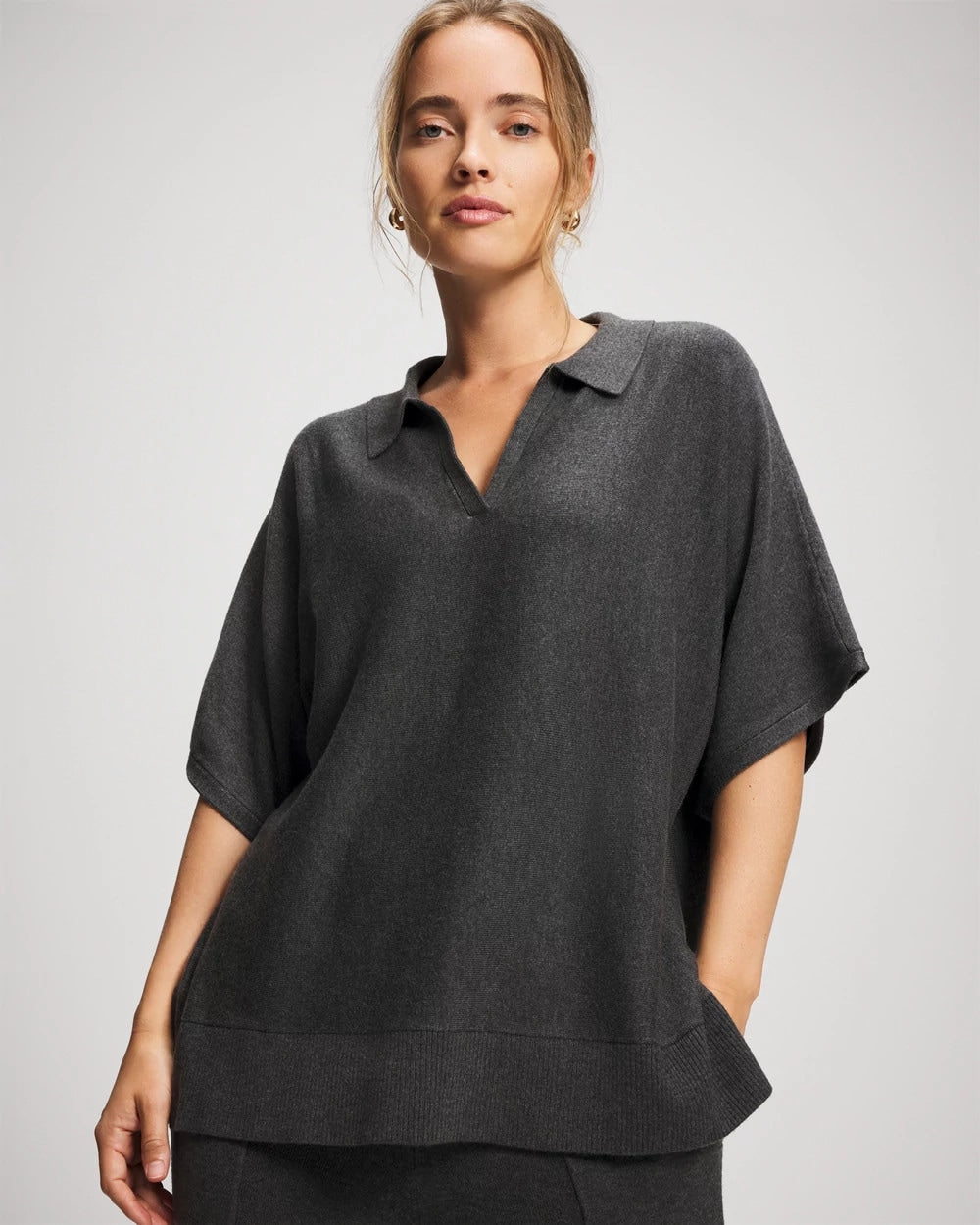 Soma Premier Knit Sweater Collared Top
