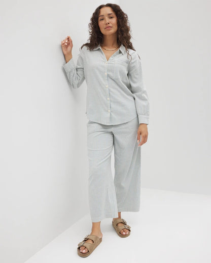 Soma Beach Cotton Long Sleeve Button-Up