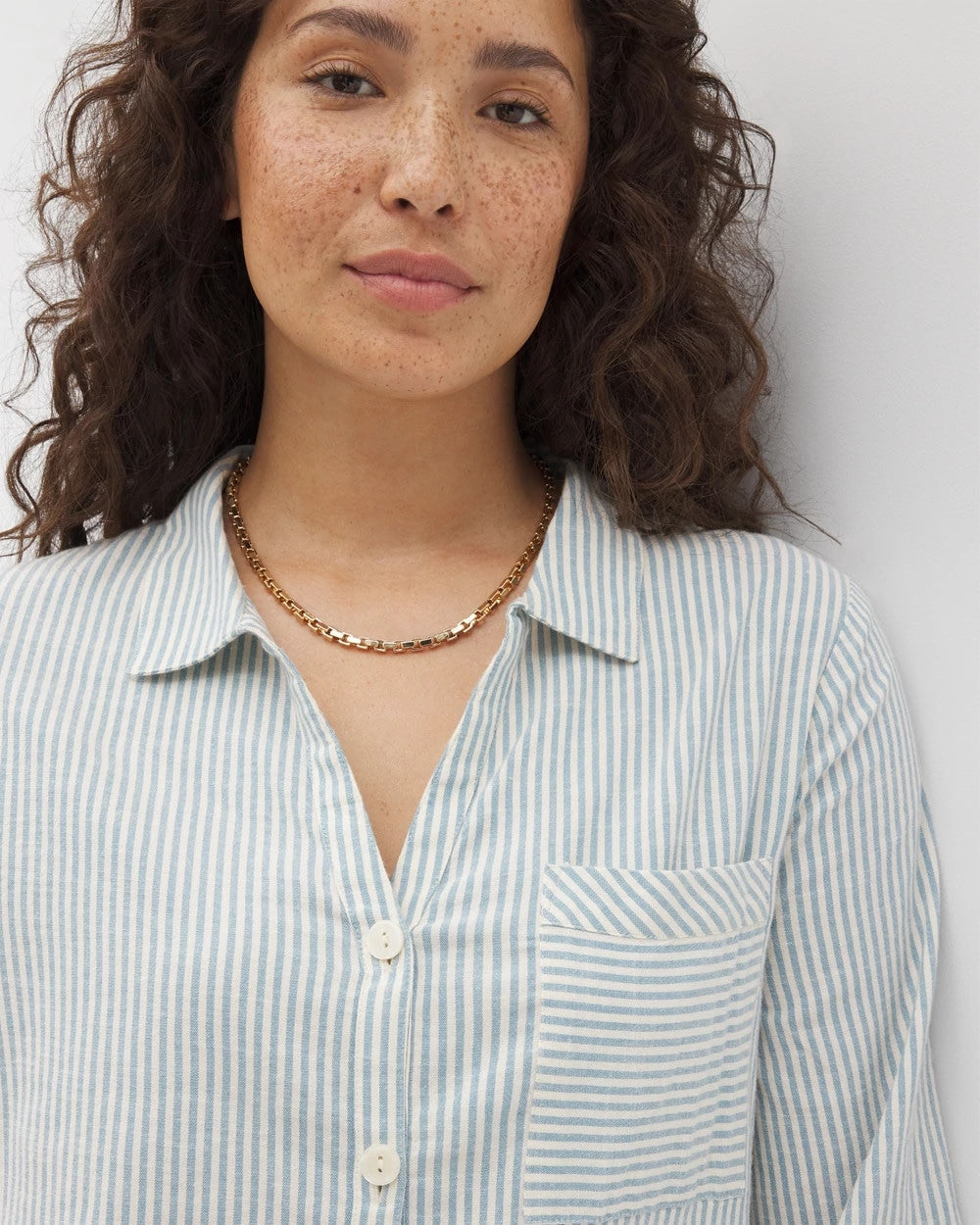 Soma Beach Cotton Long Sleeve Button-Up
