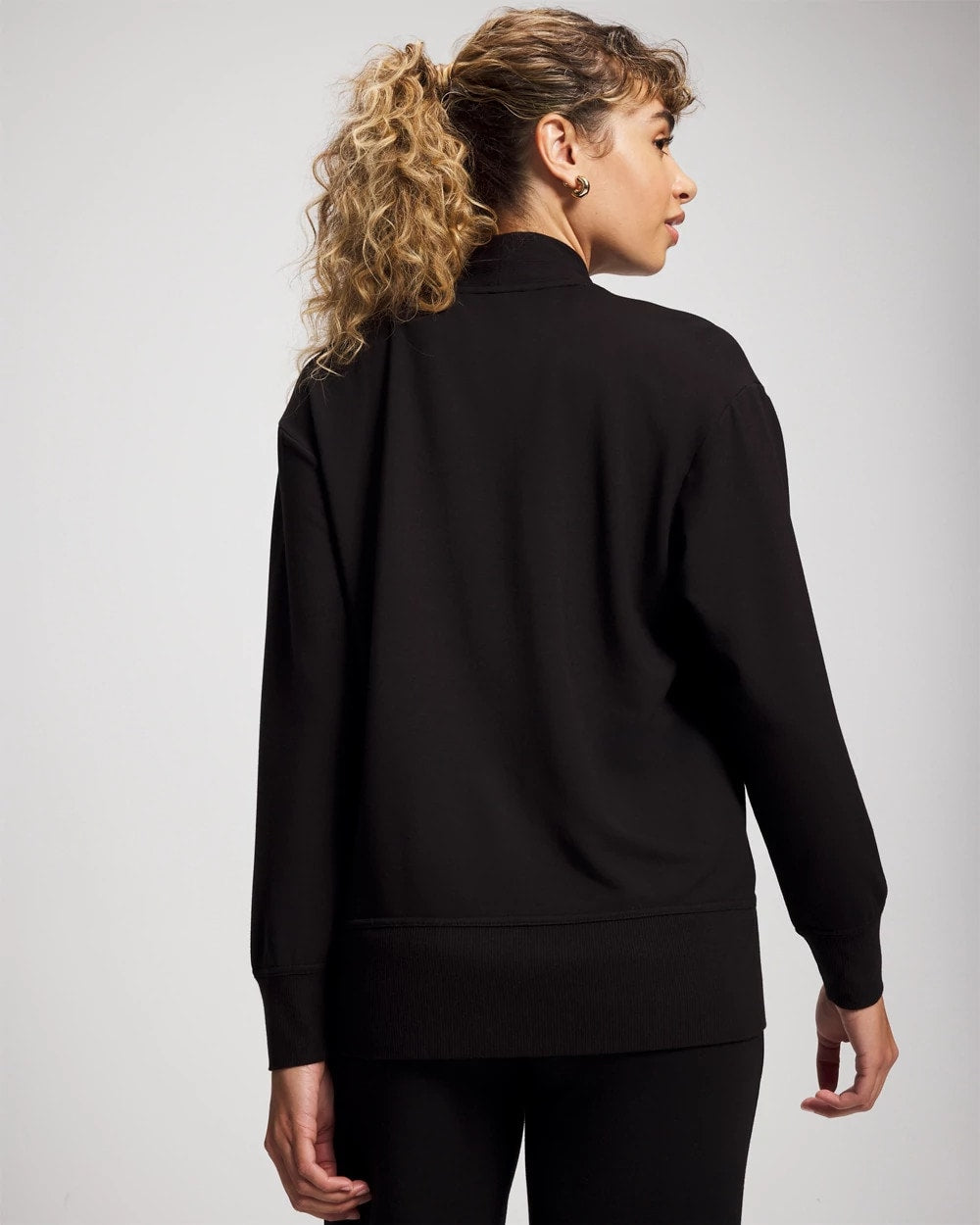 Soma Ultrasoft Fleece Relaxed Button Up Cardigan