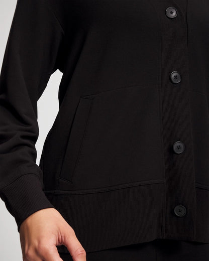 Soma Ultrasoft Fleece Relaxed Button Up Cardigan