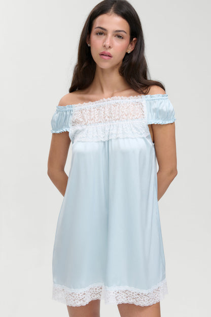 Frankies Bikinis new|clothing Carlisle Silk Babydoll Dress - Beach Club