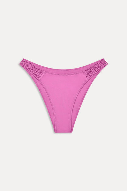Frankies Bikinis new|swimwear Dove Satin Bikini Bottom - Capri Pink