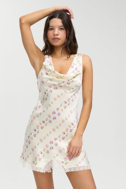 Frankies Bikinis new|clothing Chloe Silk Mini Dress - Chateau Floral