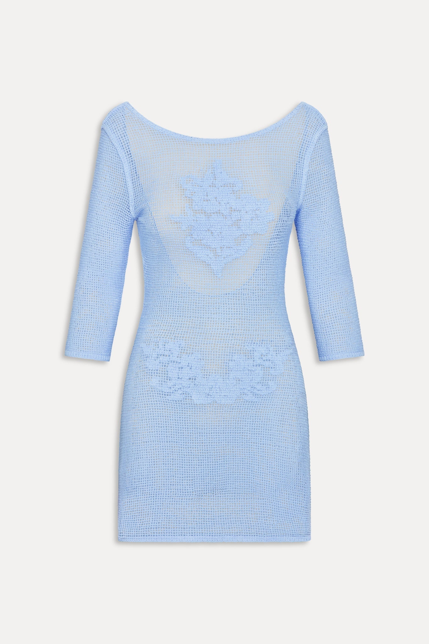 Frankies Bikinis new|clothing Le Jardin Crochet Mini Dress - Blue Jay