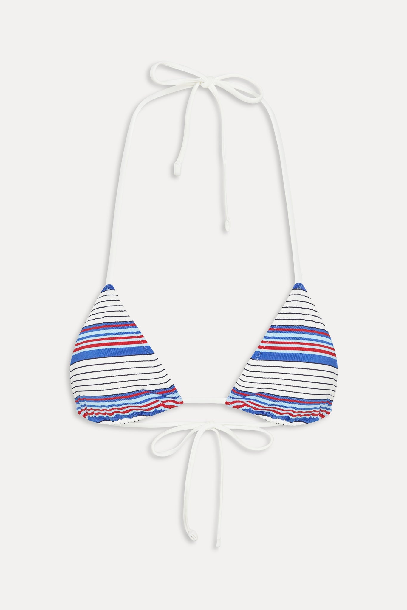Frankies Bikinis new|swimwear Nick Striped Triangle Bikini Top - St. Tropez Stripe