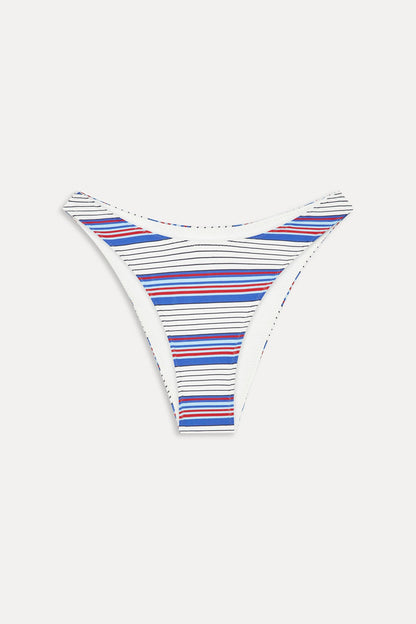 Frankies Bikinis new|swimwear Dove Striped Bikini Bottom - St. Tropez Stripe