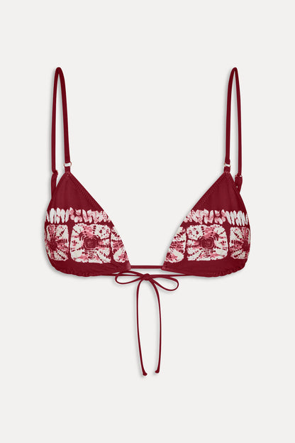 Frankies Bikinis new|swimwear Elena Micro Triangle Bikini Top - Postcard From Paradise