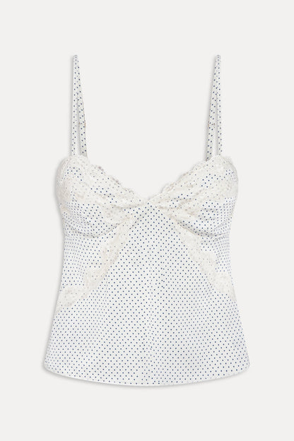 Frankies Bikinis new|clothing Laura Silk Camisole - French Pearl