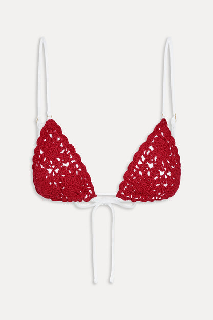 Frankies Bikinis new|swimwear Elena Micro Crochet Bikini Top - Havana Crochet