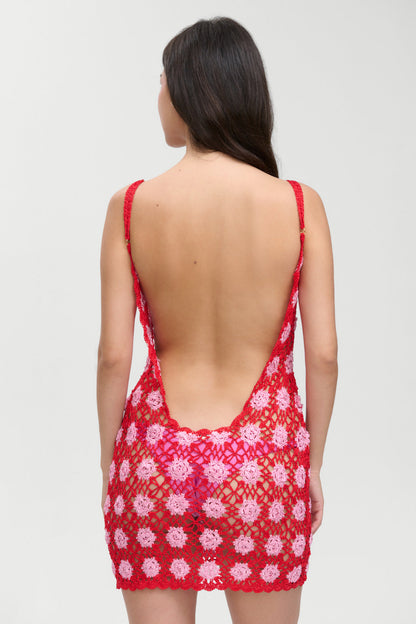Frankies Bikinis new|clothing Julie Crochet Coverup - Crochet Rose
