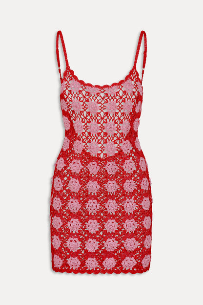 Frankies Bikinis new|clothing Julie Crochet Coverup - Crochet Rose
