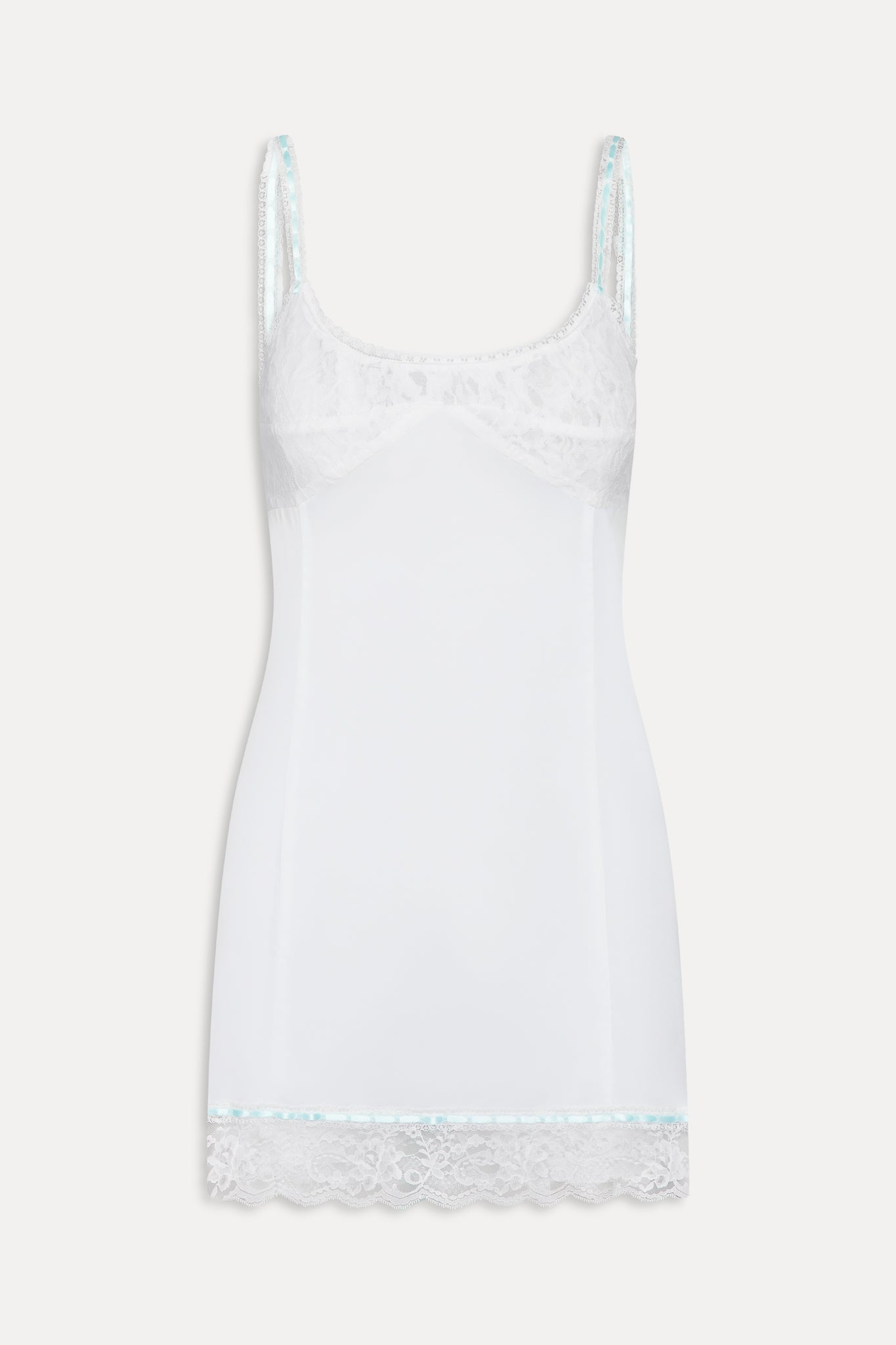 Frankies Bikinis new|clothing Summer Sonnet Satin Mini Dress - Optic White