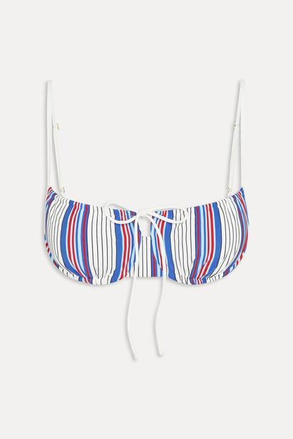 Frankies Bikinis new|swimwear Vivienne Striped Underwire Bikini Top - St. Tropez Stripe