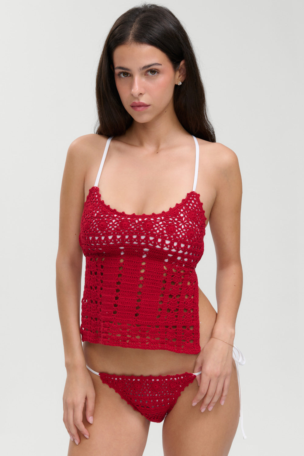 Frankies Bikinis new|swimwear Nari Crochet Tankini - Havana Crochet
