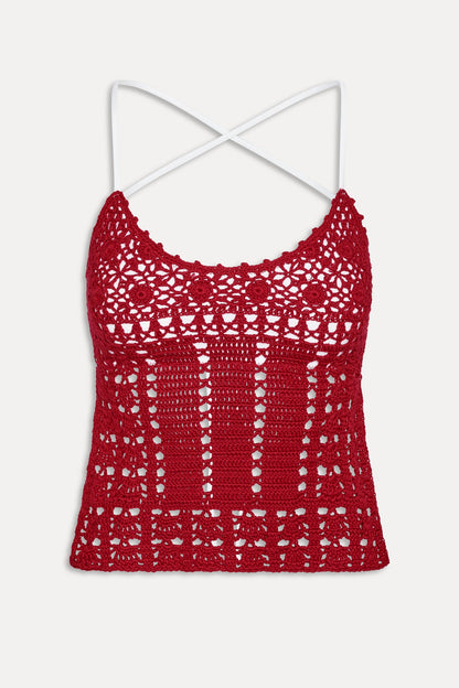 Frankies Bikinis new|swimwear Nari Crochet Tankini - Havana Crochet