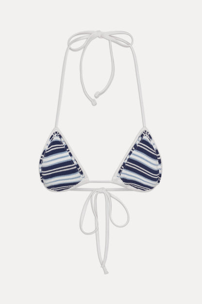 Frankies Bikinis new|swimwear|collections x JENNIE Nick Knit Bikini Top - Arctic Stripe