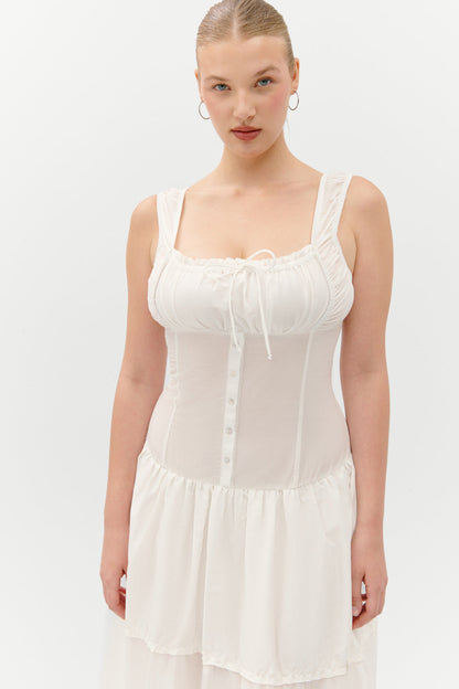 Frankies Bikinis new|clothing Christabelle Ruffle Maxi Dress - Sunrose