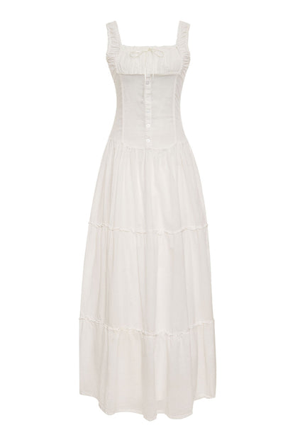 Frankies Bikinis new|clothing Christabelle Ruffle Maxi Dress - Sunrose