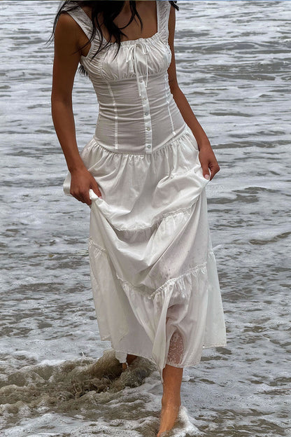 Frankies Bikinis new|clothing Christabelle Ruffle Maxi Dress - Sunrose