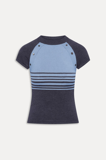 Frankies Bikinis new|clothing|collections Shore Knit Shirt - Stone Stripe