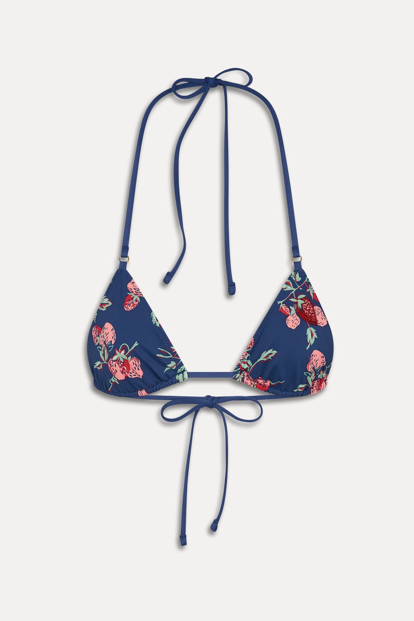 Frankies Bikinis new|swimwear|collections Nick Beaded Triangle Bikini Top - Strawberry Patch