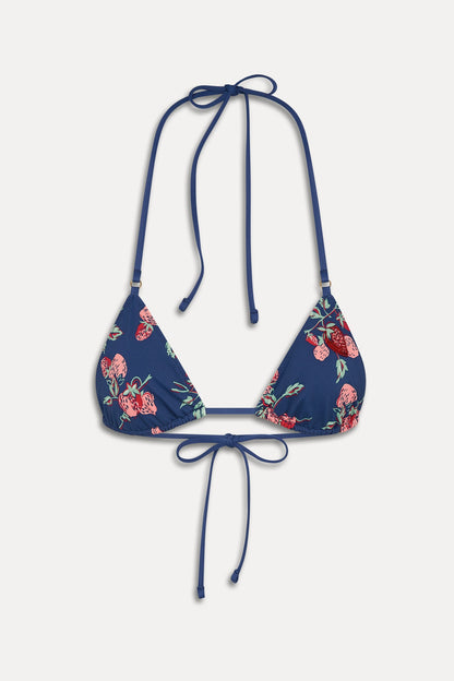 Frankies Bikinis new|swimwear|collections Nick Beaded Triangle Bikini Top - Strawberry Patch
