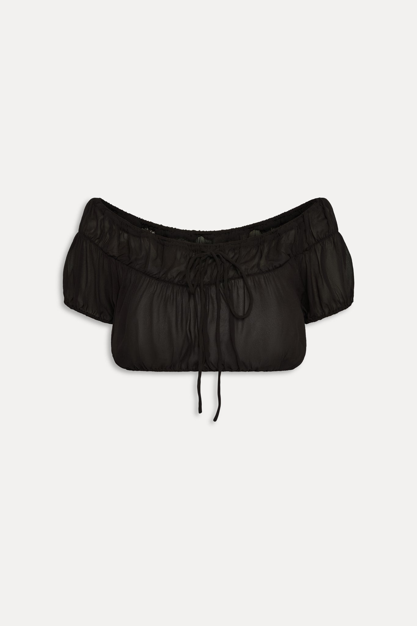 Frankies Bikinis new|clothing|collections Paulina Cropped Blouse - Black
