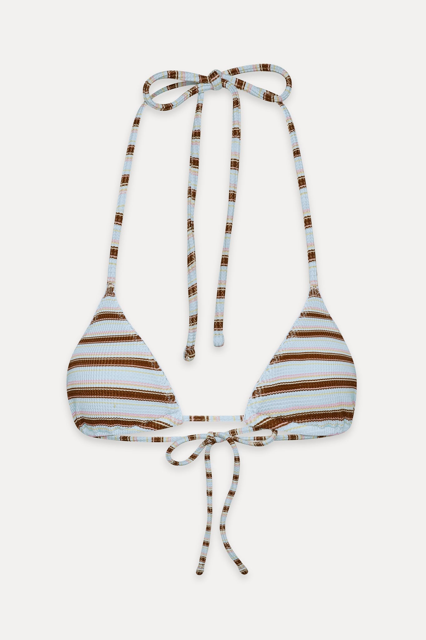 Frankies Bikinis new|collections|swimwear Nick Triangle Striped Bikini Top - Verona Stripe