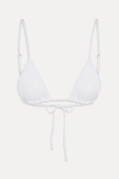 Frankies Bikinis new|swimwear|collections Elena Micro Triangle Bikini Top - Optic White