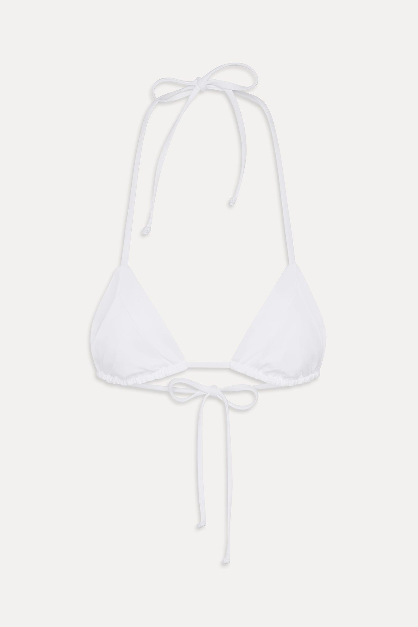 Frankies Bikinis new|swimwear|collections Sky Triangle Halter Bikini Top - Optic White