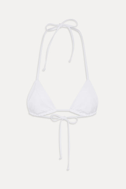 Frankies Bikinis new|swimwear|collections Sky Triangle Halter Bikini Top - Optic White