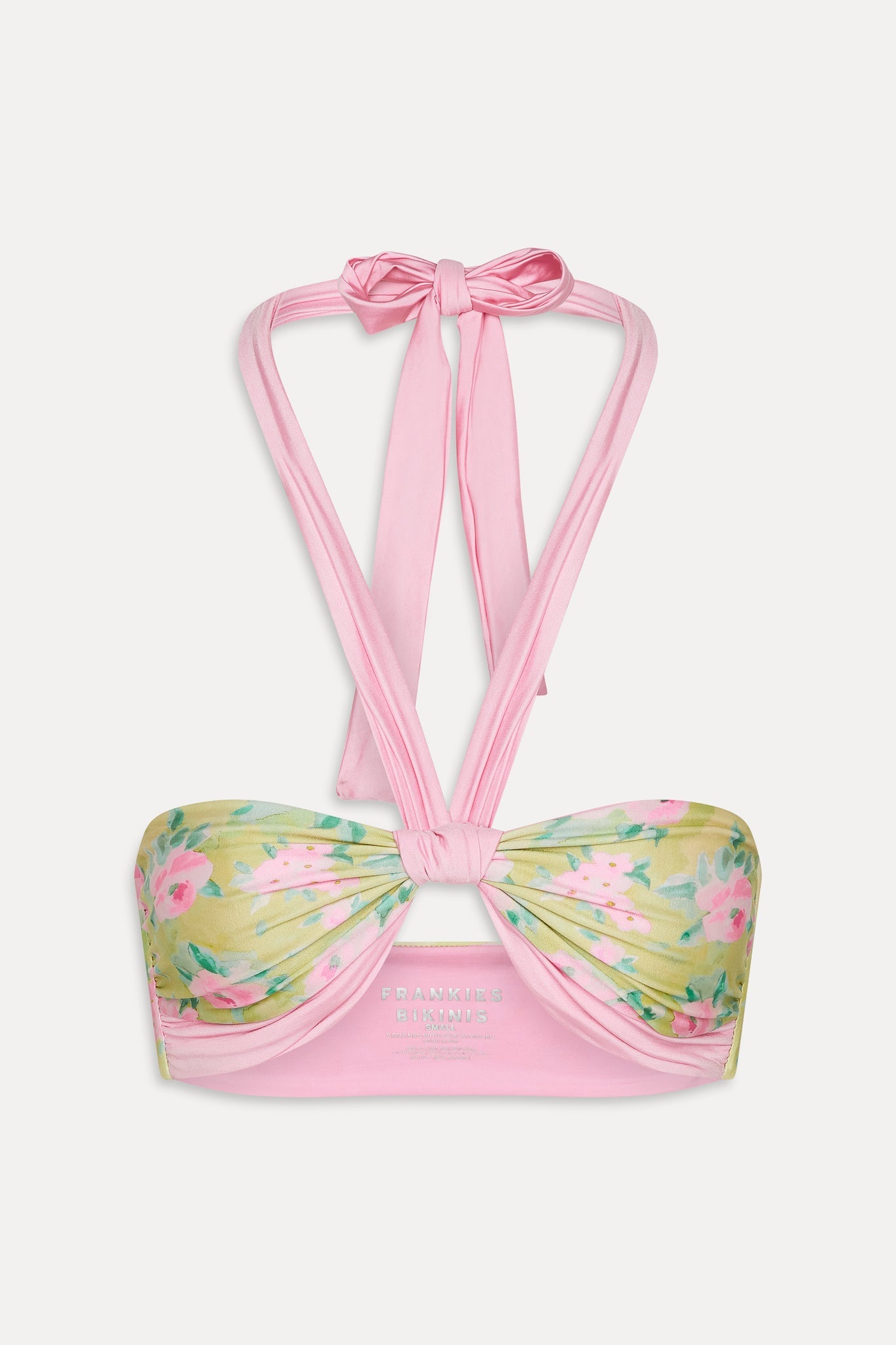Frankies Bikinis new|collections|swimwear Leah Bandeau Halter Bikini Top - Nymphaea