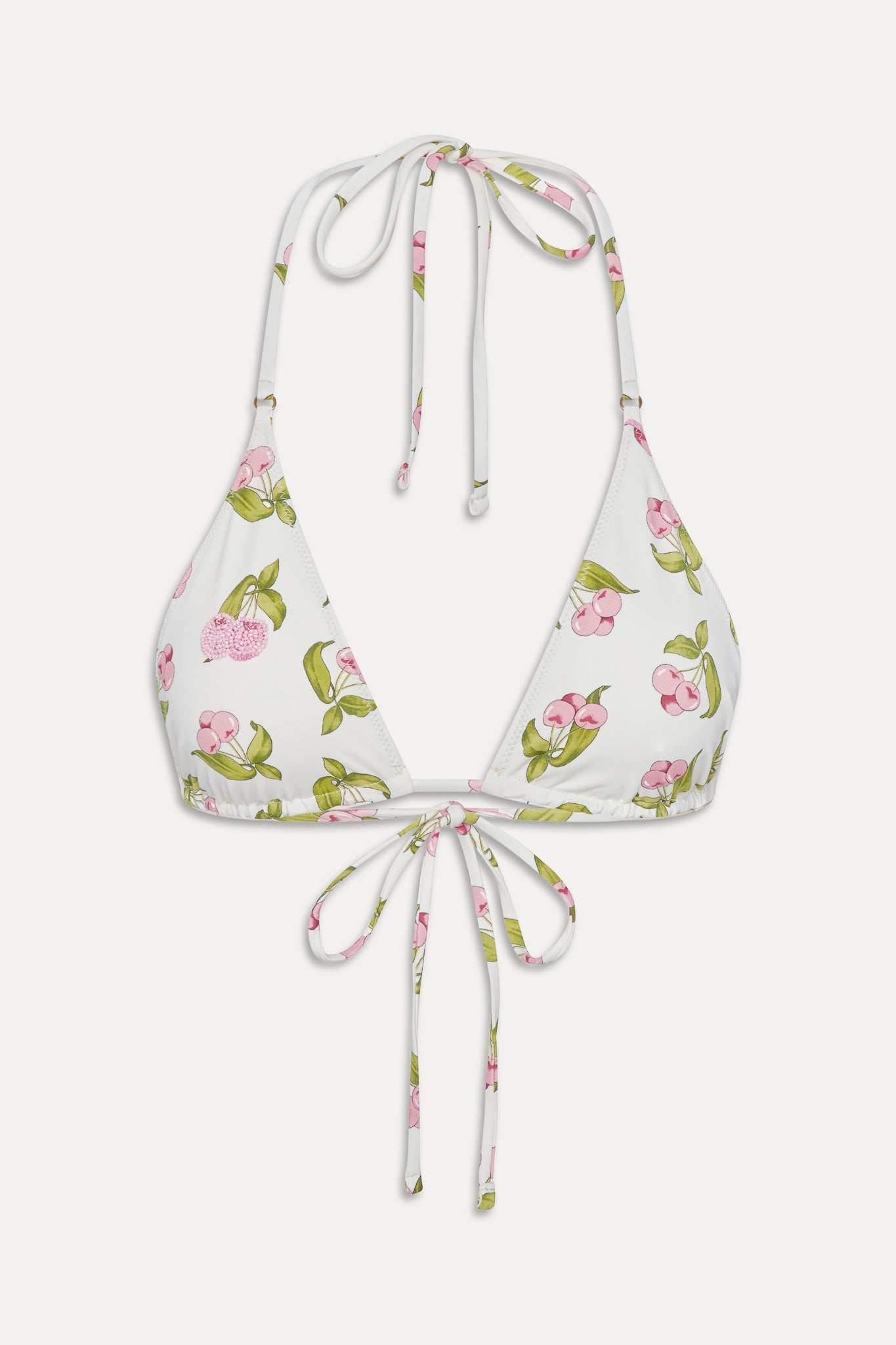 Frankies Bikinis new|swimwear|collections Grace Beaded Triangle Bikini Top - Cherry Picked