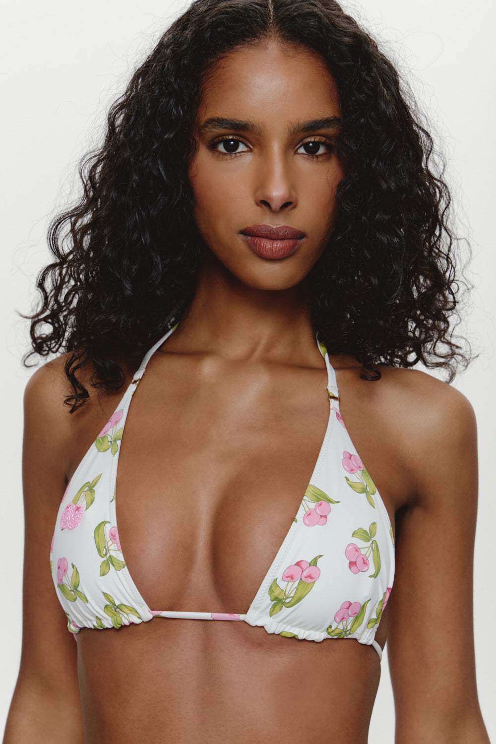 Frankies Bikinis new|swimwear|collections Grace Beaded Triangle Bikini Top - Cherry Picked