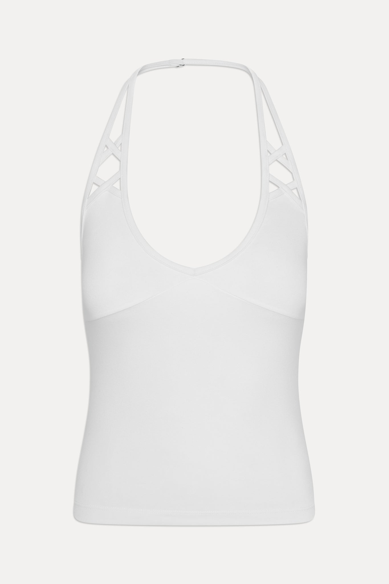Frankies Bikinis new|clothing|collections x JENNIE Nora Cotton Halter Top - Optic White