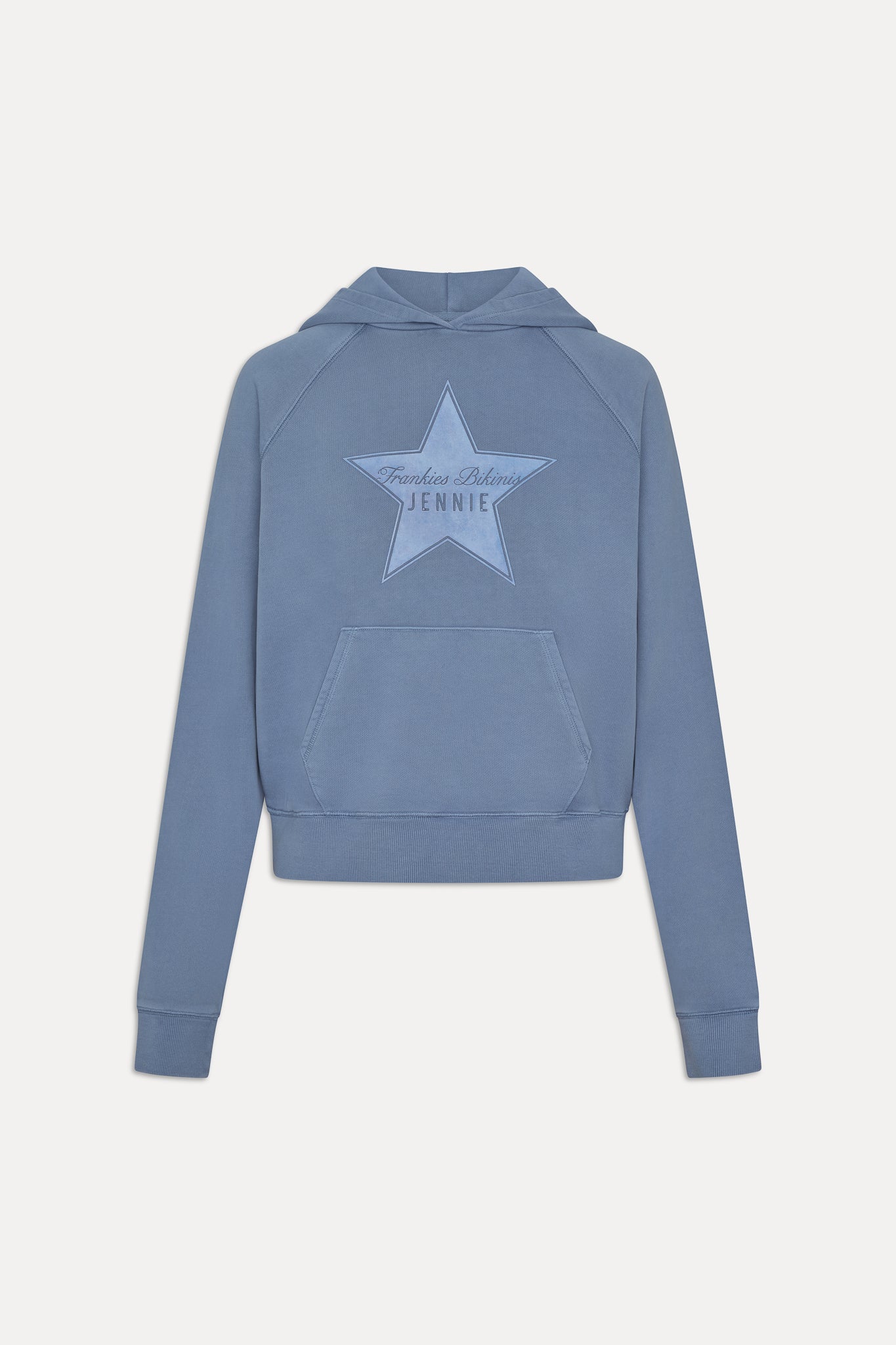 Frankies Bikinis new|clothing|collections x JENNIE Jane Cropped Terry Hoodie - Jennie Blue