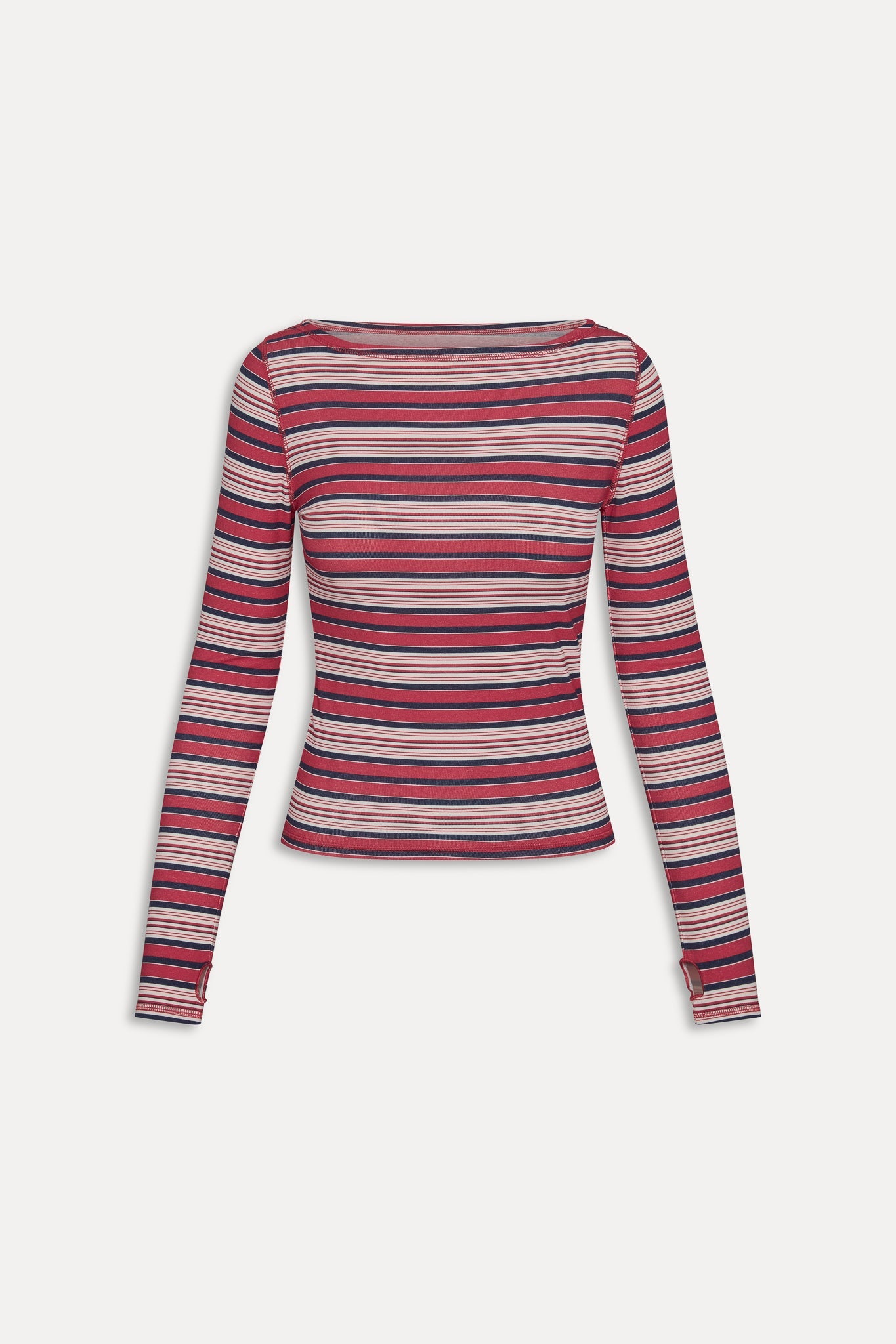 Frankies Bikinis new|clothing|collections x JENNIE Sophie Long Sleeve Top - Sunset Stripe