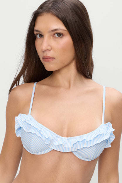 Frankies Bikinis new|swimwear|collections Venus Underwire Bikini Top - Saltwater Stripe