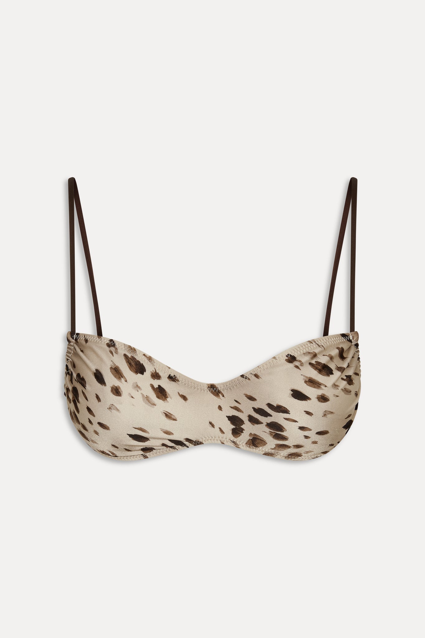 Frankies Bikinis new|swimwear|collections x JENNIE Magnolia Satin Bikini Top - Marrakesh